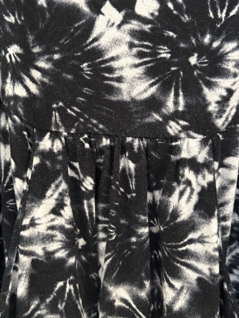 Portocruz Black & White Tie-Dye Dress With Pockets. - Picture 5 of 8